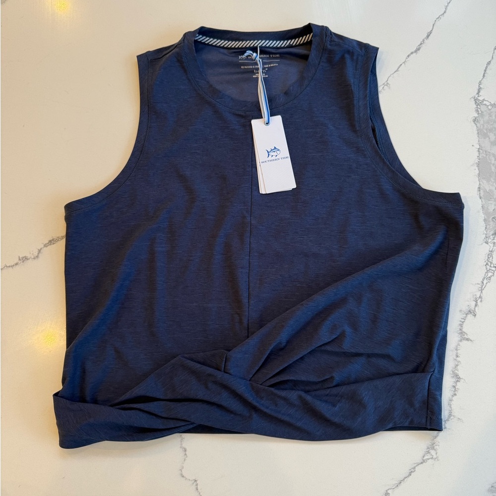 Southern Tide Brrrilliant Twist Top. Nautical Navy. NWT women medium